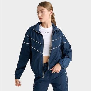 NWT XS Nike Women’s Windrunner Loose UV Woven Full-Zip Jacket in Navy